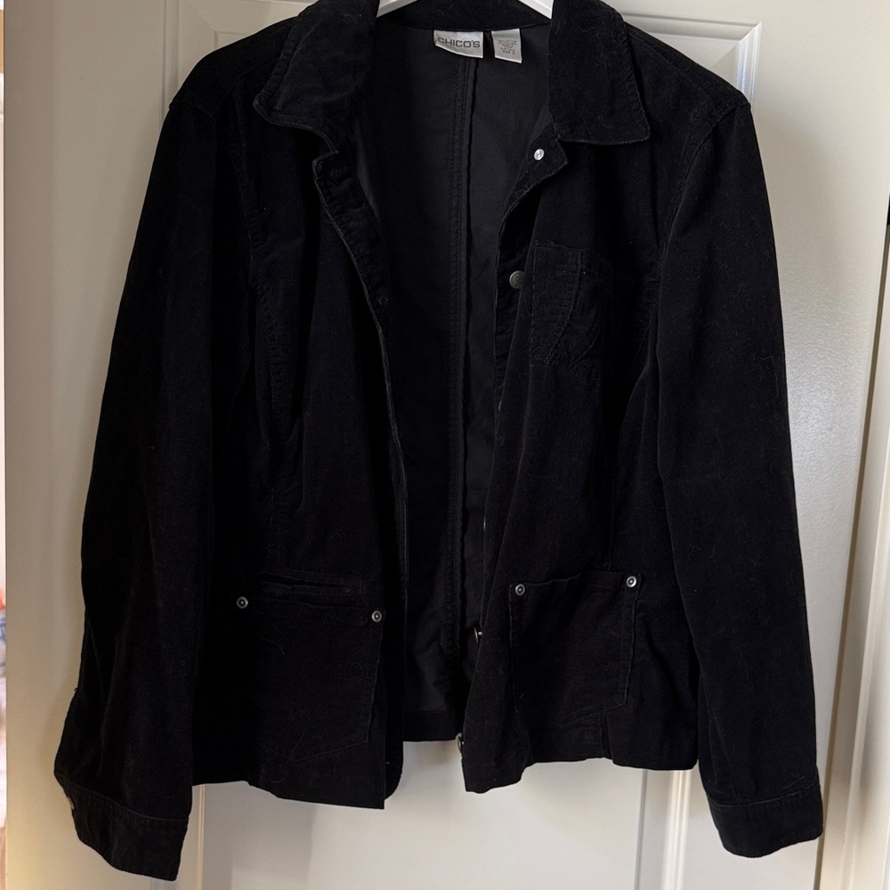 Black corduroy Chicos jacket